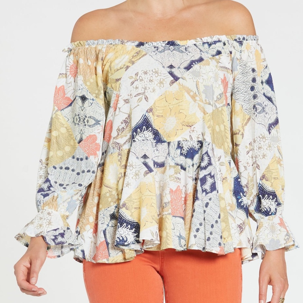 Dear John Cora Patchwork Boho Top Size Medium - image 7